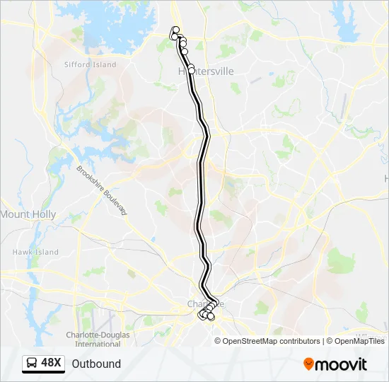 48X Bus Line Map