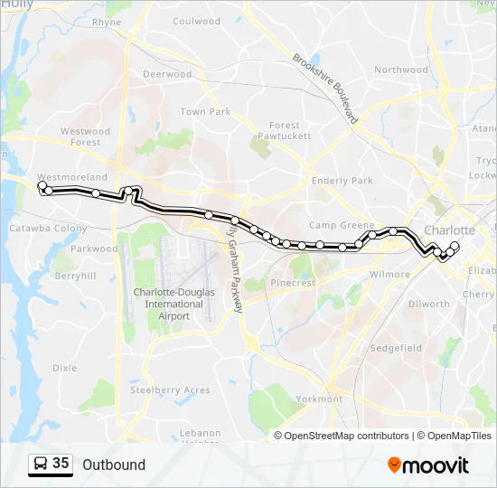 35 Bus Line Map