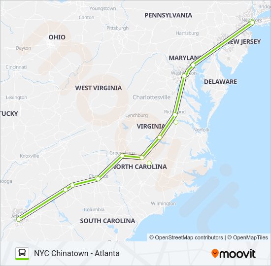 FLIXBUS N2471 Bus Line Map