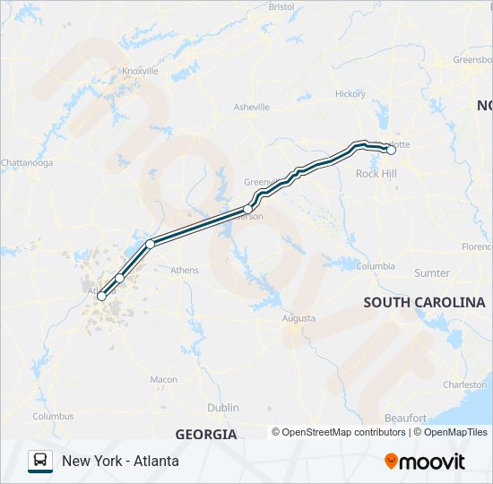 GREYHOUND US0670 Bus Line Map