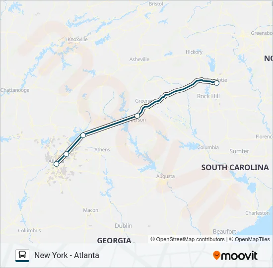 GREYHOUND US0670 Bus Line Map