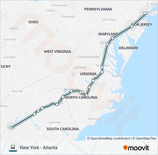 GREYHOUND US0670 Bus Line Map