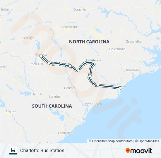 GREYHOUND US0660S Bus Line Map