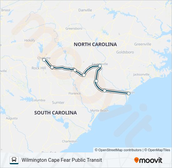 GREYHOUND US0660S Bus Line Map