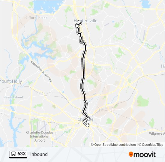 63X bus Line Map