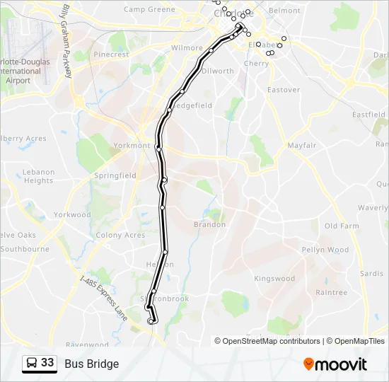 33 Bus Line Map