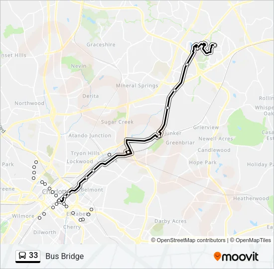 33 Bus Line Map