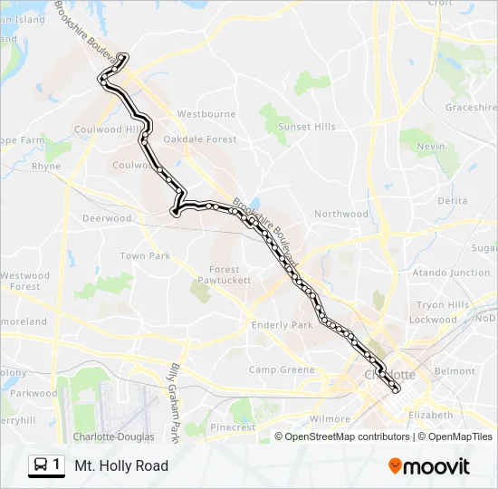1 Bus Line Map