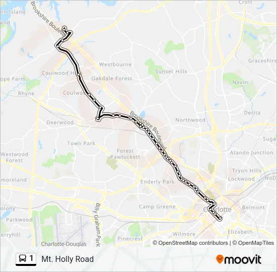 1 Bus Line Map