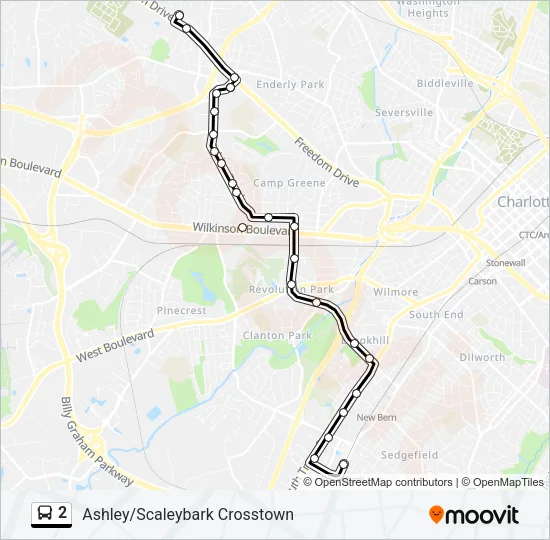 2 Bus Line Map