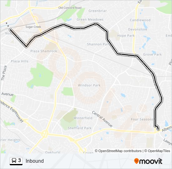 Mapa de 3 de autobús