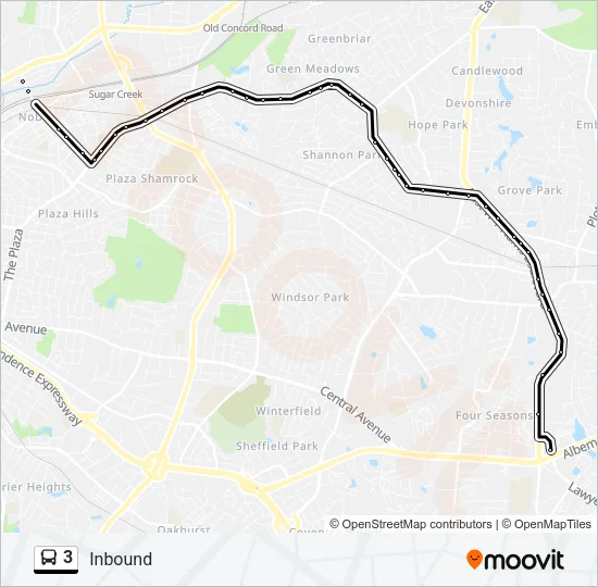 3 Bus Line Map