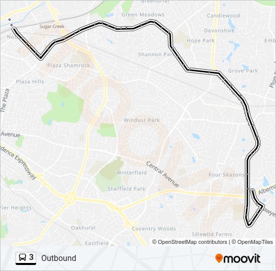 Mapa de 3 de autobús