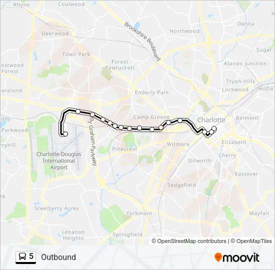 5 Bus Line Map