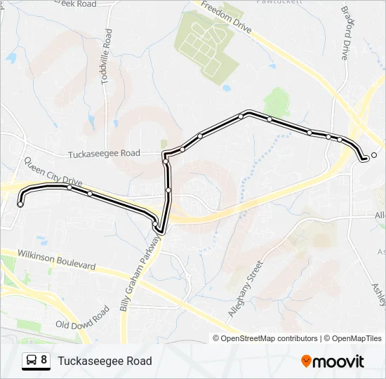 8 Bus Line Map