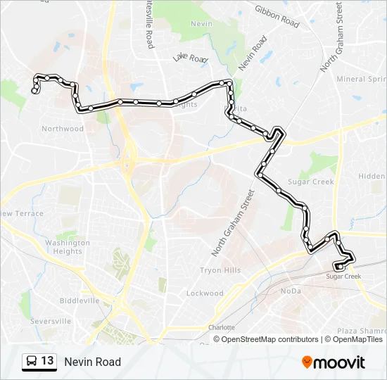 13 Bus Line Map