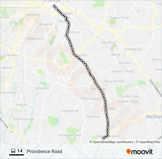 14 Bus Line Map