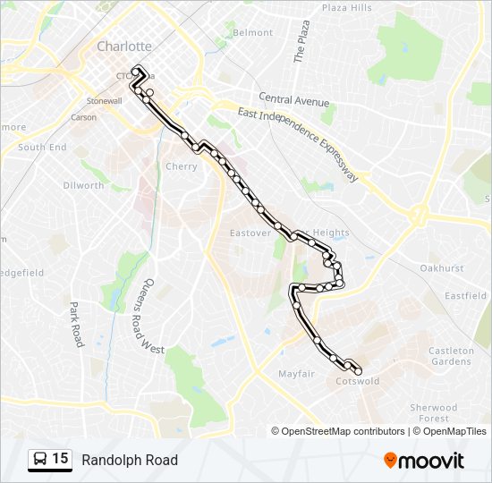 15 Bus Line Map