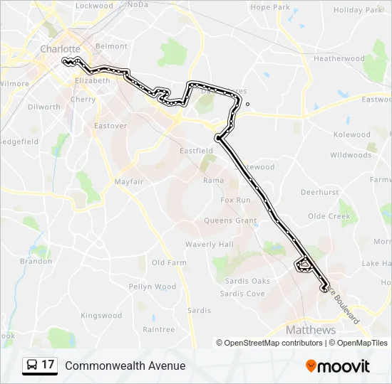 17 Bus Line Map