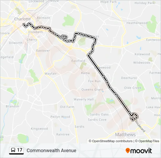 17 Bus Line Map