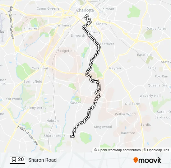 20 Bus Line Map
