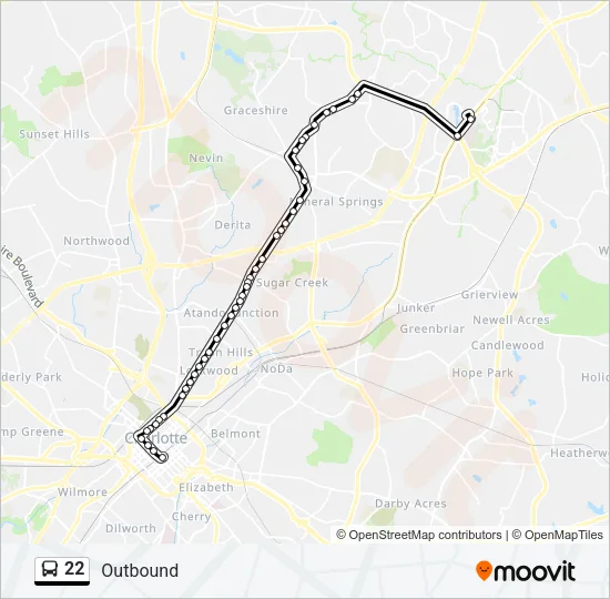 22 Bus Line Map