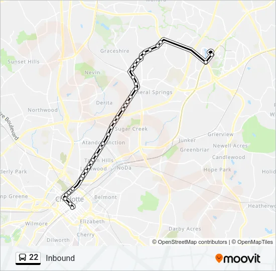 22 Bus Line Map
