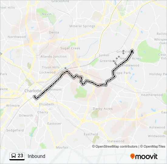 23 Bus Line Map