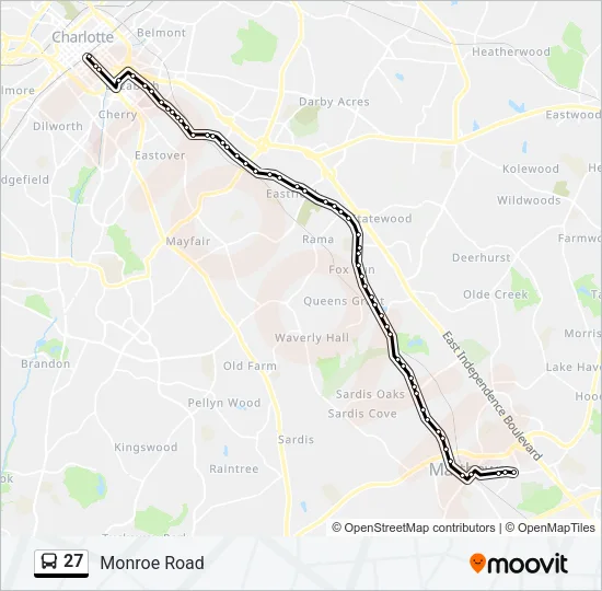27 Bus Line Map