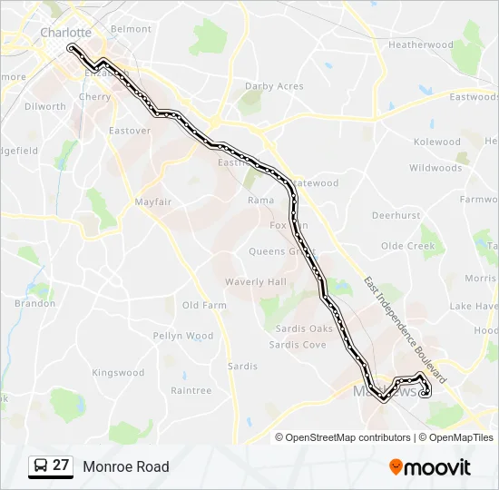 27 Bus Line Map