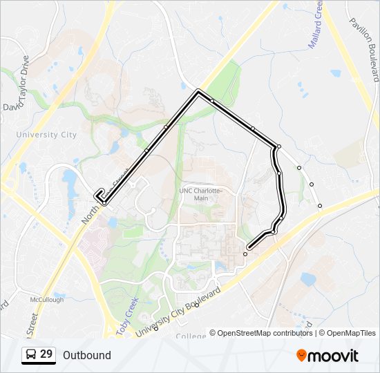 29 bus Line Map