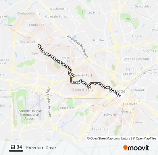 34 Bus Line Map