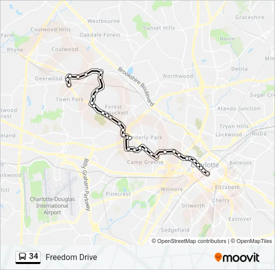 34 Bus Line Map
