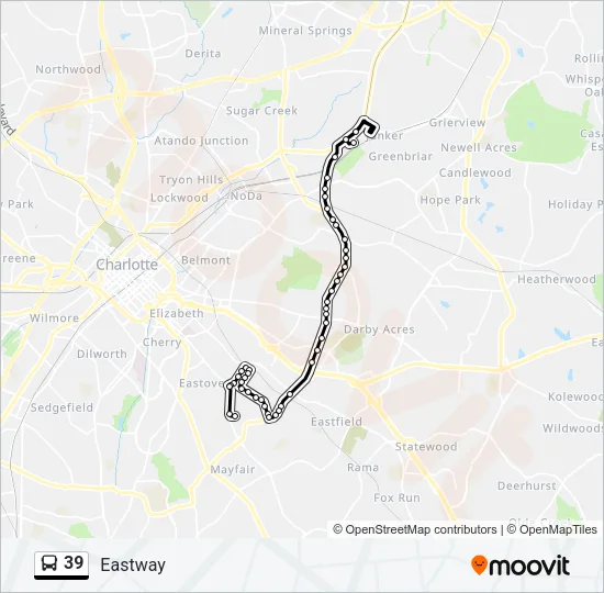 39 Bus Line Map