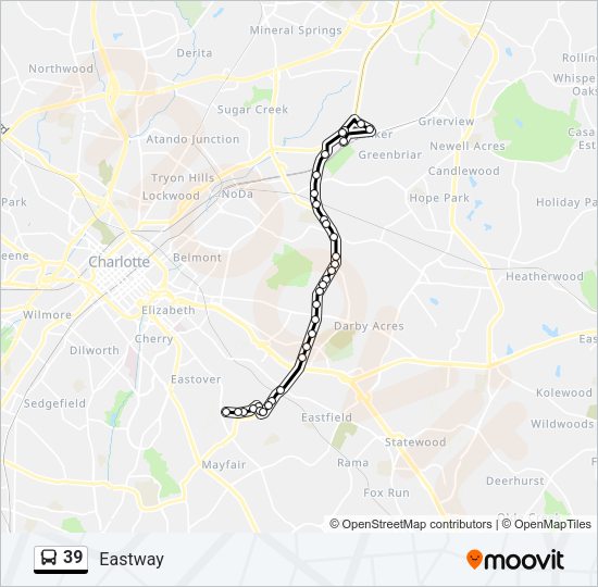 39 Bus Line Map