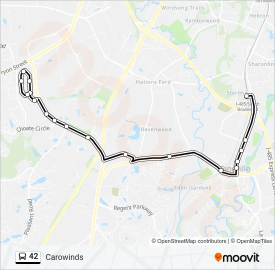 42 Bus Line Map