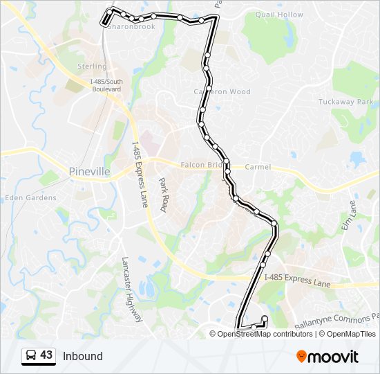 Mapa de 43 de autobús