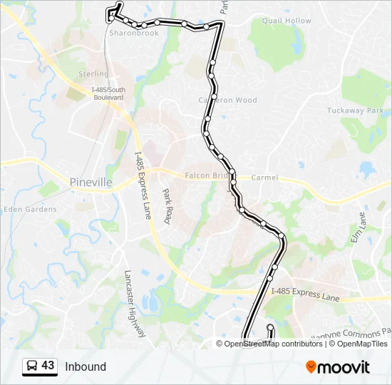 43 Bus Line Map