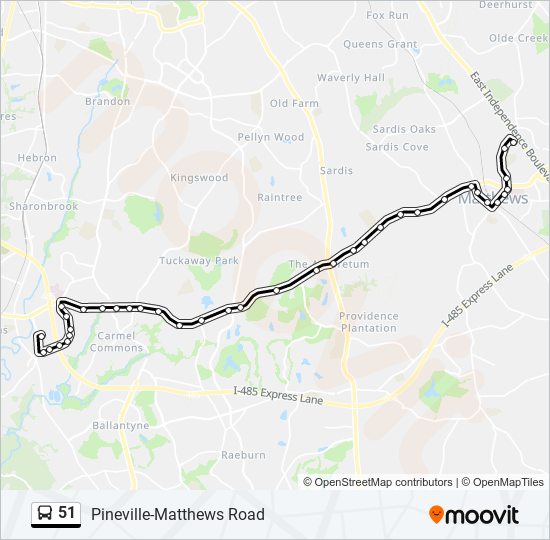 51 Bus Line Map