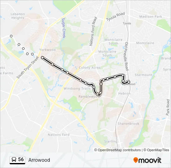 56 Bus Line Map