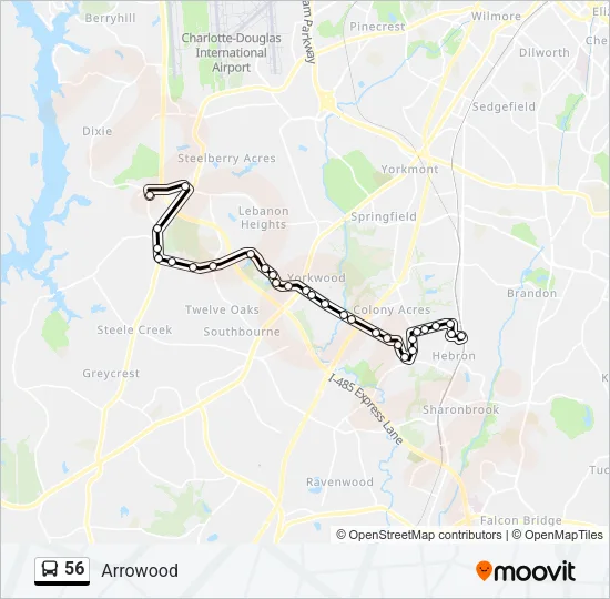 56 Bus Line Map