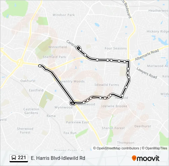 221 Bus Line Map