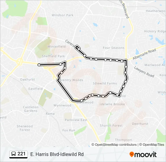 221 Bus Line Map