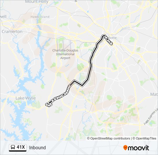 41X bus Line Map