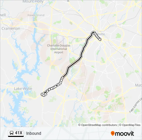41X Bus Line Map