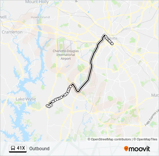 41X Bus Line Map
