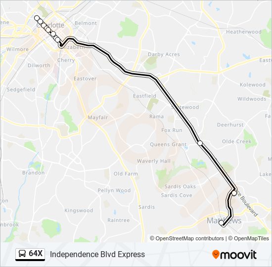 Mapa de 64X de autobús