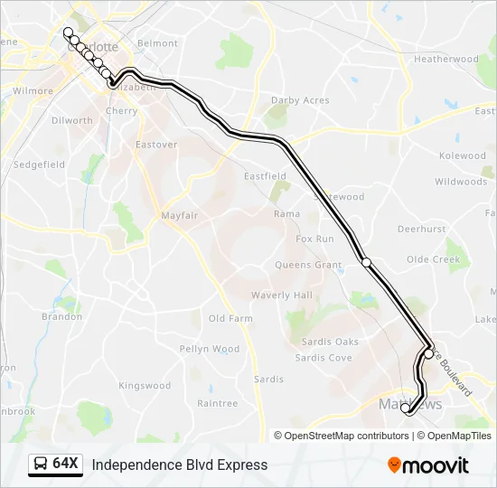 64X Bus Line Map