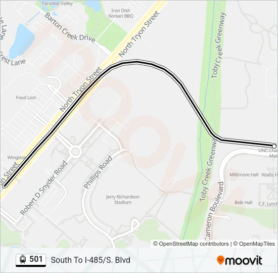 501 Light Rail Line Map