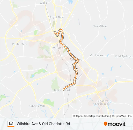 ORANGE ROUTE Bus Line Map